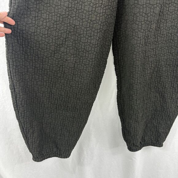 Black Crane Quilted Wide Balloon Pants Sumi Black Womens Size L Lounge Comfort - Picture 7 of 14